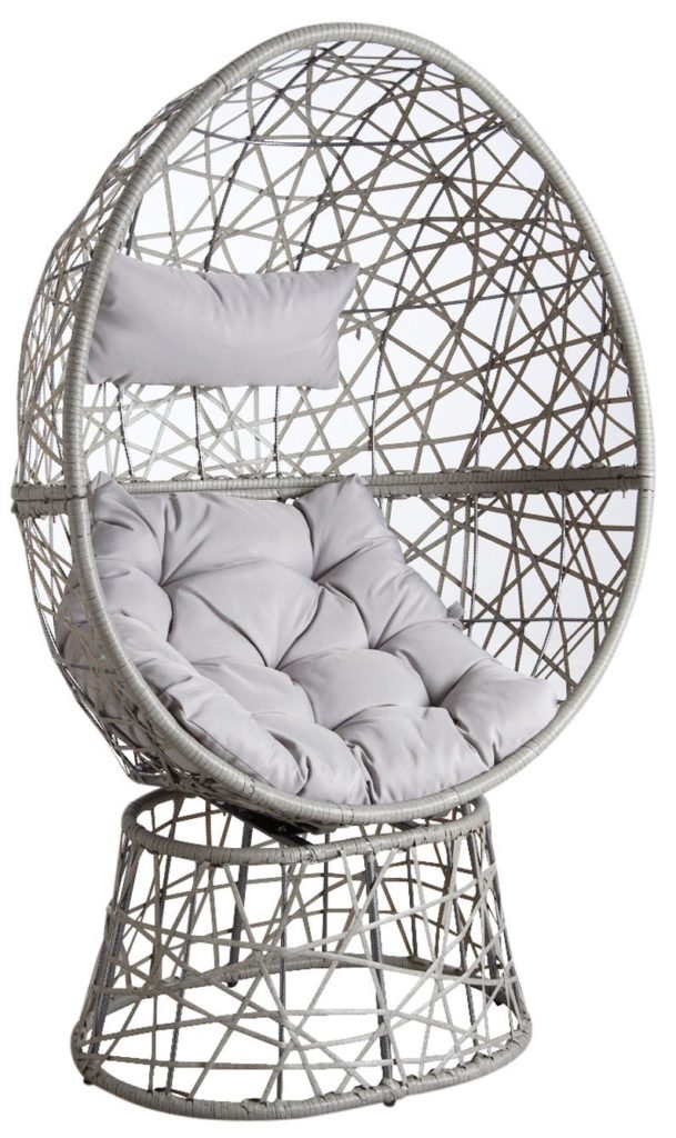 Fauteuil oeuf pivotant en polyrésine