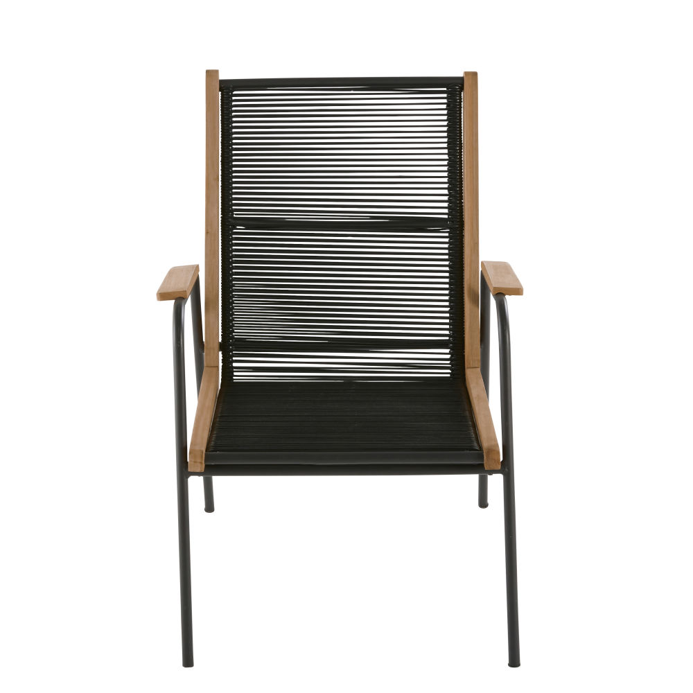 fauteuil de jardin en resine noire